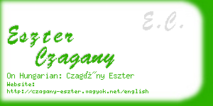 eszter czagany business card